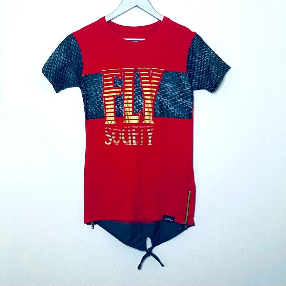 Fly Society Premium Streetwear. Red top.  Loving all the details.